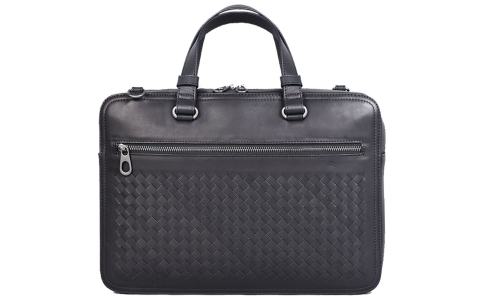 手提包男商务编织男包大容量真皮公文包简约轻便新款潮牛皮