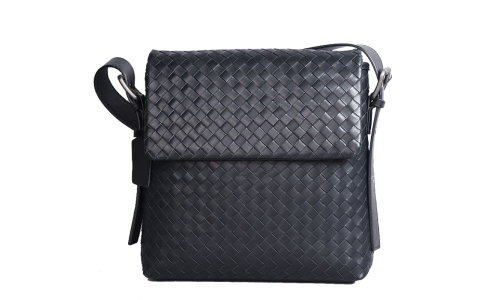 斜挎包男ins潮小包真皮编织男包单肩包竖款包盖小背包新款