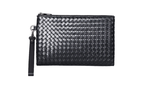 男士手拿包男款手包女信封包高光胎牛皮编织小包包气质真皮