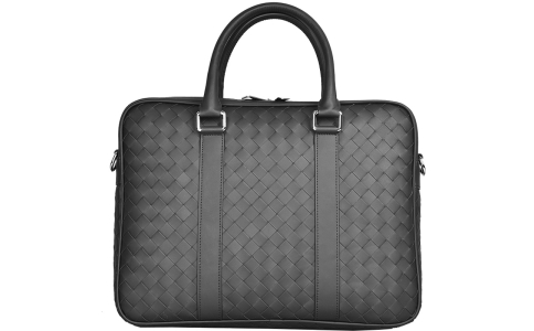 手提包公文包男商务高级男士包真皮编织男包通勤小号定制logo欧美